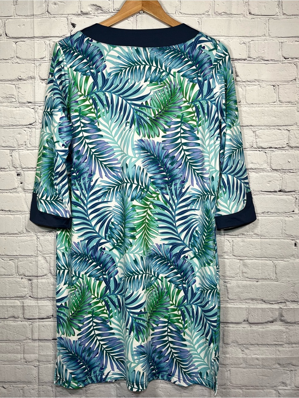 Caribbean Joe Floral Dress Womens Size Large Multicolor Large 3/4 Sleeve - Picture 9 of 9